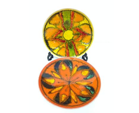 Two Poole Pottery Delphis dishes, shape 3.