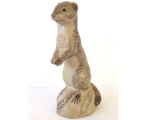 A Poole Pottery Barbara Linley Adams stoneware model of a Stoat.