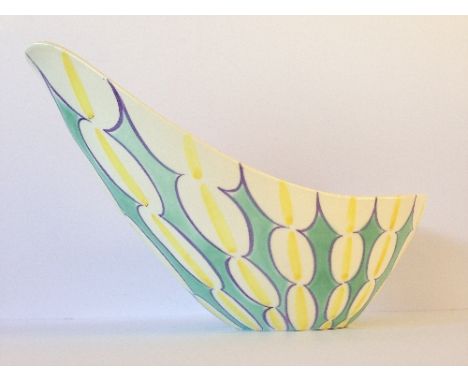 A Poole Pottery Freeform contemporary flower trough, shape 356, decorated in the PS pattern.