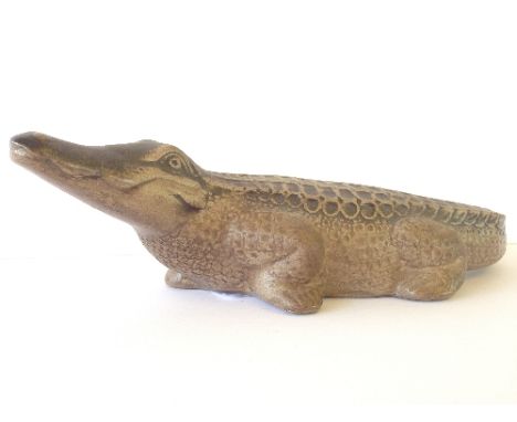 A Poole Pottery stoneware model of an Alligator after an original design by Tony Morris. 