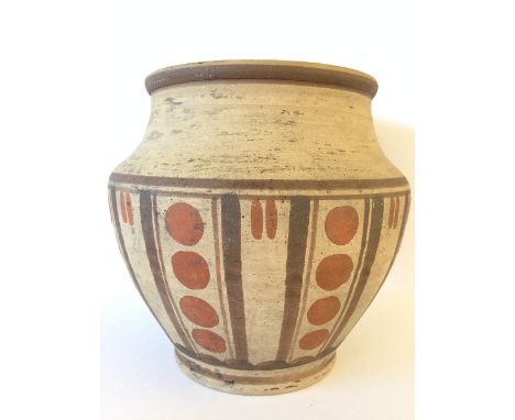 An early 20th century Carter Stabler Adams Poole Pottery Etruscan Ware vase, decorated in a design by James Radley Young in t