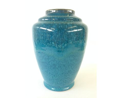 A Carter Stabler Adams Limited, red bodied, Poole Pottery vase, decorated in the Chinese Blue glaze.