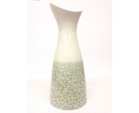 A Poole Pottery Abode vase decorated in a retro pale grey/green design (15 inches).