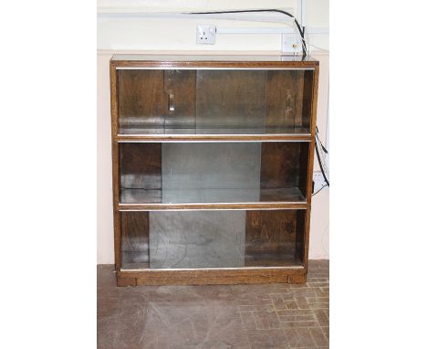 Vintage Minty mahogany stacking bookcase, glaze fronted, approx 89 w x 104 h x 23 d cms.&nbsp;