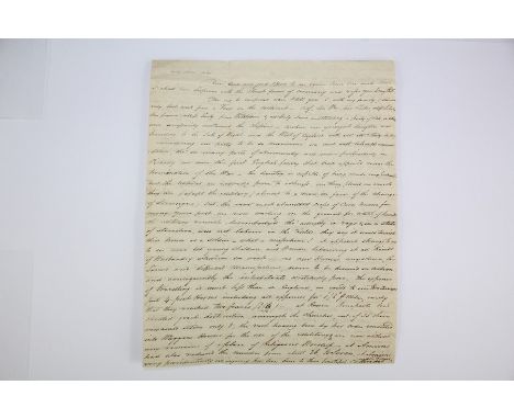 1814 entire letter from Lord Mayor of London regarding a tour of France. This lot comprises a three page letter written in 18