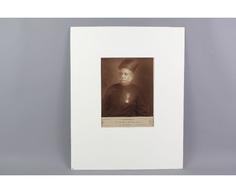 Indian Interest - photographic portrait of Sorabjee Shapoorjee Begallee (1831-1893) Indian statesman, photographed by Vincent