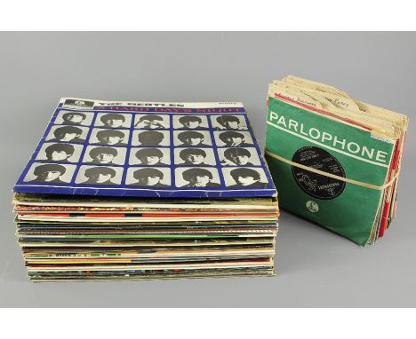 Selection of 45 rpm vintage records; including "A Hard Day's Night" (The Beatles), "Happy Birthday Sweet Sixteen" (Neil Sedak