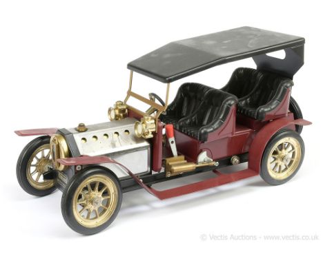 Mamod SA1LB 4-Seater Limousine in burgundy, missing burner, would benefit from a light clean otherwise Near Mint.