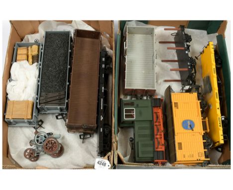 LGB and other Commercial manufacturers G Gauge group of Locomotive and Rolling Stock a quantity consisting of a 0-6-0 Diesel 