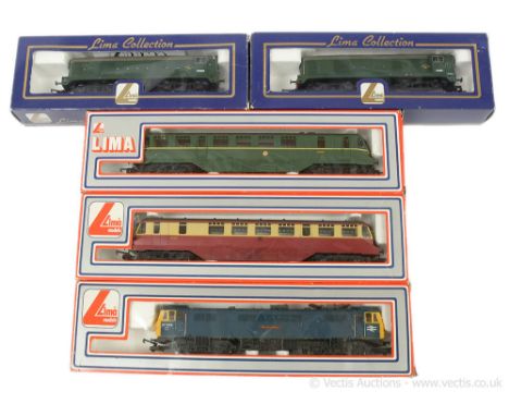 Lima OO Gauge Diesel and Overhead Electric Locos comprising 4900 Bo-Bo BR green Class 20 No.D8001, 4905 Bo-Bo BR green Class 