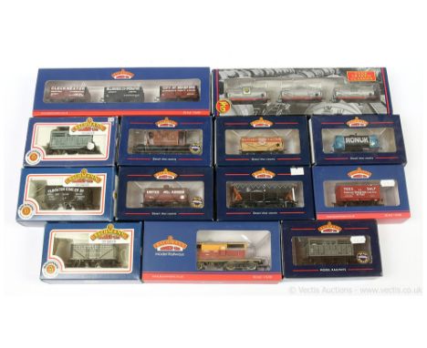 Bachmann OO Gauge Goods Wagons comprising 37-075N pack of 3 x Private Owner 7-plank Opens (City of Bradford, Hillhouses Coope