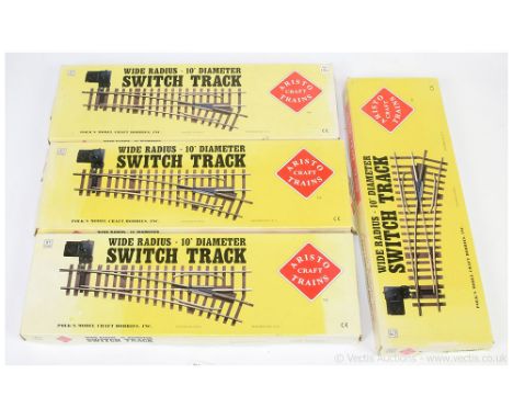 Aristocraft G Gauge points consisting of Ref ART-30380 wide radius right hand point x 2 and Ref ART-30380 left hand point x 2