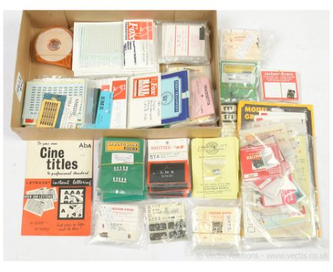 OO Gauge accessories to include mixture of manufacturers tail lamps, head lamps, engine name plate transfers, Letraset transf