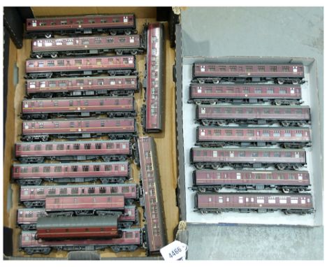 OO Gauge Maroon Coaches by various manufacturers including Hornby / Bachmann / Mainline / Triang / Lima/ unknown to include S