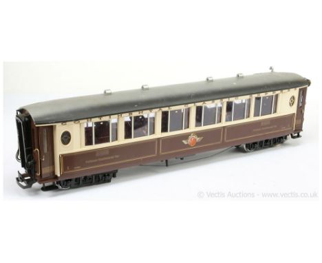 LGB G Gauge Continental Classic Express Pullman Continental Car All 1st No.2001 brown and cream with detailed interior and pa