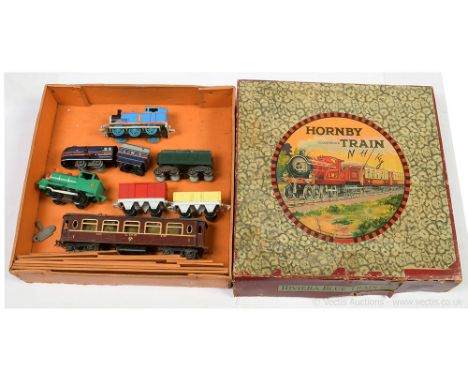 Hornby O Gauge and other commercial manufactures mixed group of items consisting of a Hornby O Gauge Riviera blue electric 4-