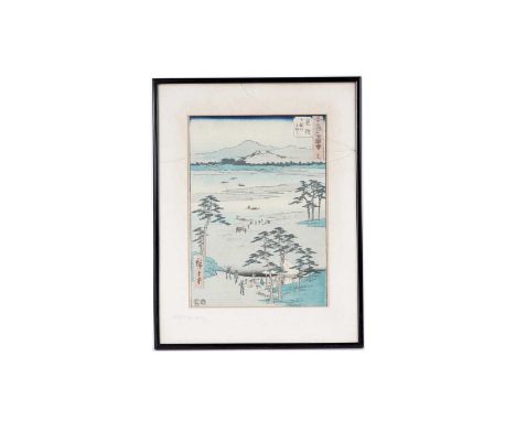 Utagawa Hiroshige(Japanese, 1797-1858)Mitsuke, from the series "Meisho Edo hyakkei (100 Famous Views of Edo)",woodblock print