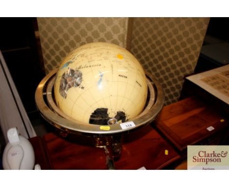 A world globe on stand