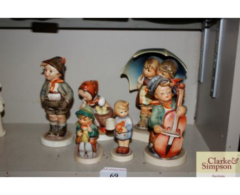 Six various Hummel figures
