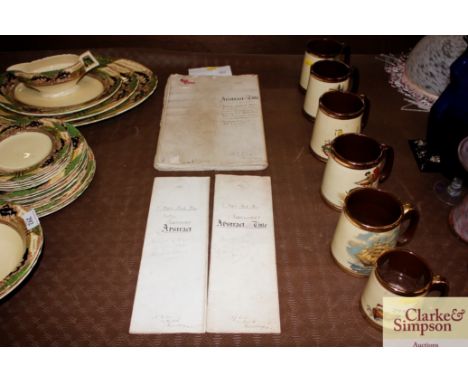 A quantity of various vintage Title Deeds etc.