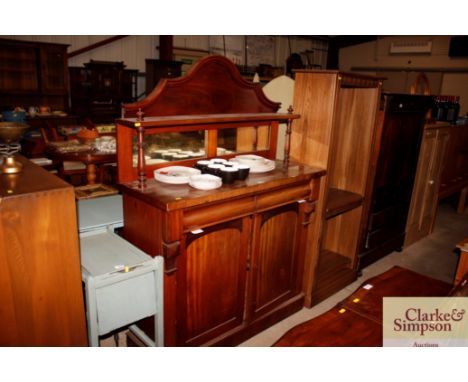 A Victorian mahogany mirror back chiffonier 