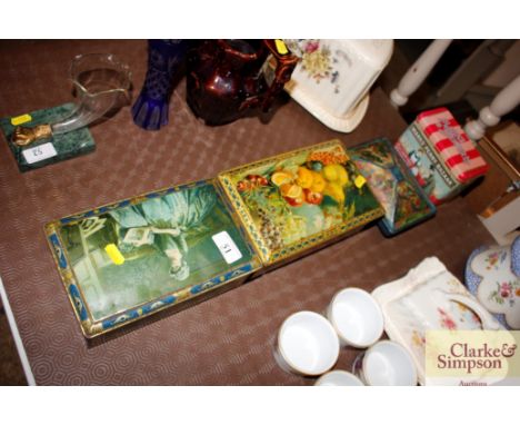 Four various vintage tins 