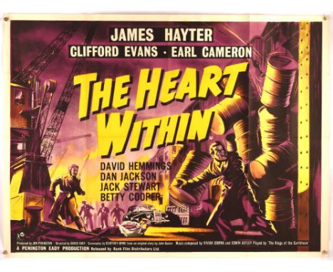 The Heart Within (1957), British Quad Film Poster for this British film noir set in London, featuring an early appearance by 