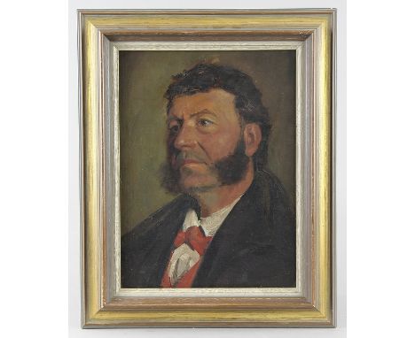 Französischer Künstler des 19. Jhd.Gemälde, Öl auf Leinwand, Portrait eines Herren mit Backenbart, unsigniert, 1890er Jahre, 
