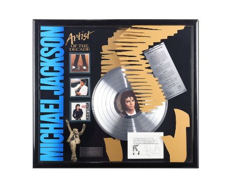 MICHAEL JACKSON - Limited-Edition Presentation "Artist of the Decade" Platinum Disc AwardA limited-edition "Artist of the Dec