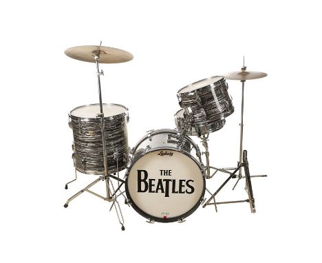 BEATLES, THE - Promotional and Studio-used 1960s Ludwig Black Oyster Drum Kit Featuring Replica Beatles LogoA rare 1960s Ludw