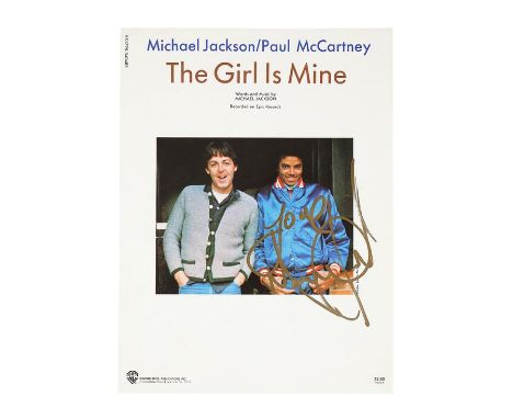 MICHAEL JACKSON - Michael Jackson Autographed "The Girl Is Mine" Sheet MusicSheet music for the song "The Girl Is Mine" by Mi