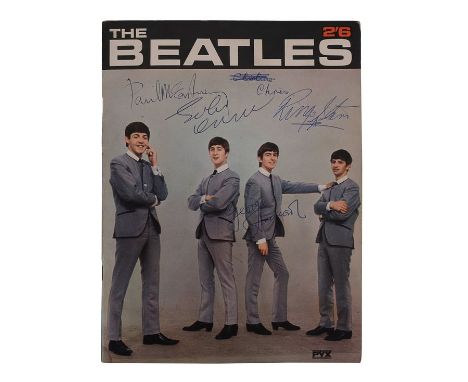 BEATLES, THE - Paul McCartney, John Lennon, George Harrison and Ringo Starr Autographed "Life With The Beatles" BookletA rare