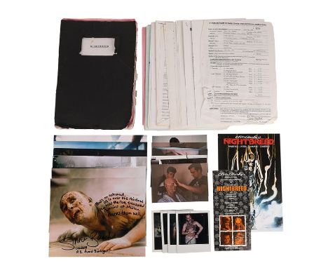 NIGHTBREED (1990) - Simon Bamford's Personal Shooting Script, Behind-the-scenes Photos and EphemeraSimon Bamford's personal s