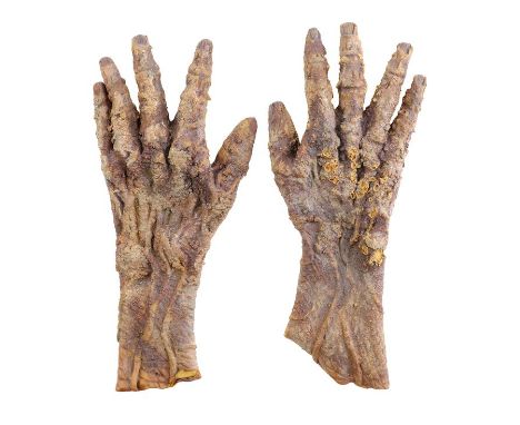 MICHAEL JACKSON: THRILLER (MUSIC VIDEO, 1983) - Graveyard Zombie GlovesA graveyard zombie's gloves from John Landis' music vi