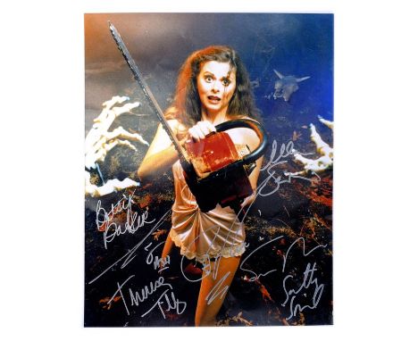 EVIL DEAD, THE (1981) - Cast-Autographed PosterA poster autographed by the cast of Sam Raimi's horror classic The Evil Dead. 