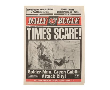 SPIDER-MAN (2002) - 'Times Scare!" Daily Bugle Newspaper CoverA "Times Scare!" Daily Bugle newspaper cover from Sam Raimi's s
