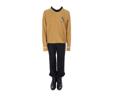 STAR TREK: THE ORIGINAL SERIES (T.V. SERIES, 1966 - 1969) - Enterprise Bridge Uniform with Sulu's (George Takei) TrousersAn E