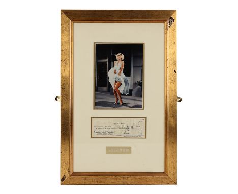 MARILYN MONROE - Hand-signed Cheque for Sir Cecil BeatonA cheque for Sir Cecil Beaton signed by Marilyn Monroe. Beaton was a 