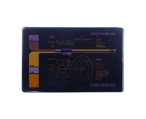 STAR TREK: THE NEXT GENERATION (T.V. SERIES, 1987 - 1994) - Main Engineering Master Systems Display Table LCARS Keypad Panel 