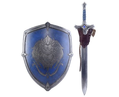 WARCRAFT (2016) - Alliance Foot Soldier's Sword, Scabbard, and ShieldAn Alliance foot soldier's sword, scabbard, and shield f