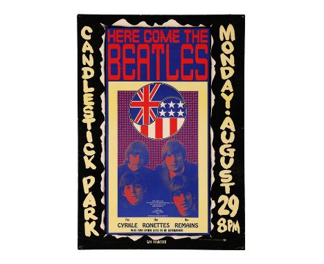 BEATLES, THE - "Here Come The Beatles" Candlestick Park Concert PosterA poster for the Beatles' final commercial concert at C