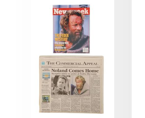 CAST AWAY (2000) - 'Noland Comes Home" Newspaper and Newsweek MagazineA "Noland Comes Home" newspaper and a copy of Newsweek 