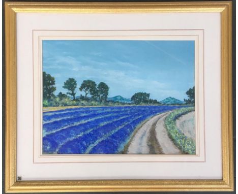 20th century French, Lavender in Provence, pastel, signed indistinctly lower left, 36x47cm; together with 20th century Britis