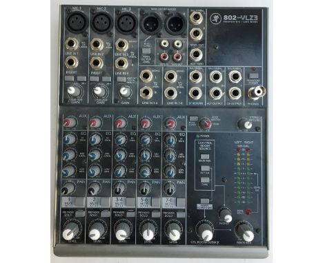 A Mackie 802-VLZ4 8 channel analogue compact mixer 