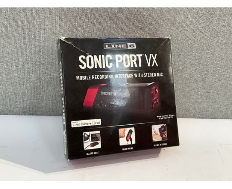 A Line 6 Sonic Port VX interface for guitar and bass with stereo mic, boxed 