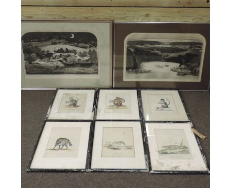 Graham Clarke, Purbeck, limited edition print, signed in pencil, titled and numbered 73/100, 36 x 53cm, together with another