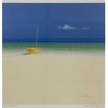 LES SPENCE (20th century) limited edition print - 'The Mooring', with blind gallery stamp, signed in