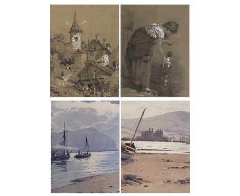 WARREN WILLIAMS (Welsh 1863 - 1918) limited edition prints (2) - Conwy and surrounding areas, 29 x 52cms and 26 x 45cms, with