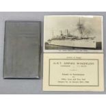 M.V. 'EMPIRE WINDRUSH' RELATED ITEMS including chrome plated cigarette case inscribed 'SS Empire