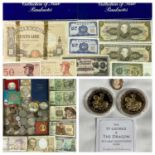 COINS & WORLD BANK NOTES comprising collection of 12 notes, along with two Rothmans Cambridge
